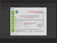 Tablet Screenshot of gkfood.com.my